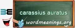 WordMeaning blackboard for carassius auratus